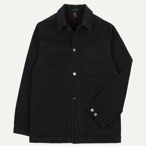 Drake's - Black Heavy Twill Cotton Five-Pocket Chore Jacket - Size 36